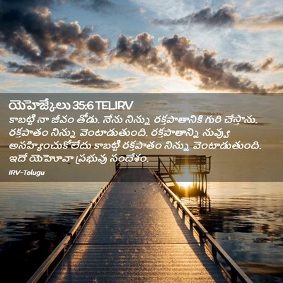 Picture 02 - యెహెజ్కేలు 35:6 TELIRV - కాబట్టి నా జీవం - Bible Verse Picture