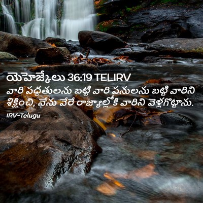 Picture 02 - యెహెజ్కేలు 36:19 TELIRV - వారి పద్ధతులను - Bible Verse Picture