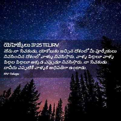 Picture 02 - యెహెజ్కేలు 37:25 TELIRV - నేను నా సేవకుడు, - Bible Verse Picture