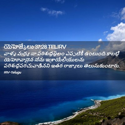 Picture 02 - యెహెజ్కేలు 37:28 TELIRV - వాళ్ళ మధ్య నా - Bible Verse Picture