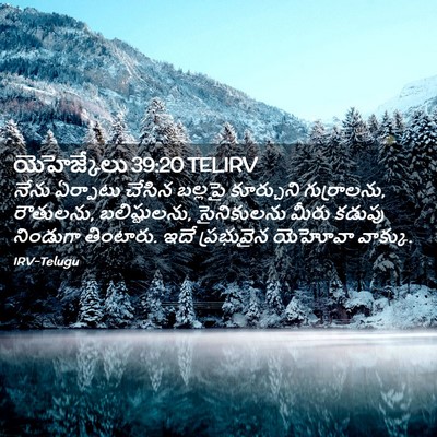 Picture 02 - యెహెజ్కేలు 39:20 TELIRV - నేను ఏర్పాటు - Bible Verse Picture