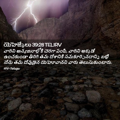 Picture 02 - యెహెజ్కేలు 39:28 TELIRV - వారిని - Bible Verse Picture