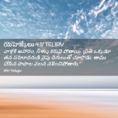 Picture 02 - యెహెజ్కేలు 4:17 TELIRV - వాళ్లకి ఆహారం, - Bible Verse Picture