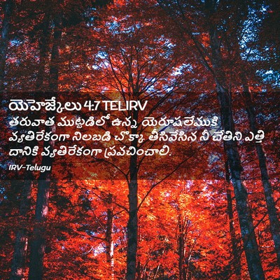 Picture 02 - యెహెజ్కేలు 4:7 TELIRV - తరువాత ముట్టడిలో - Bible Verse Picture