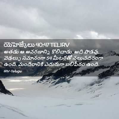Picture 02 - యెహెజ్కేలు 40:47 TELIRV - అతడు ఆ ఆవరణాన్ని - Bible Verse Picture