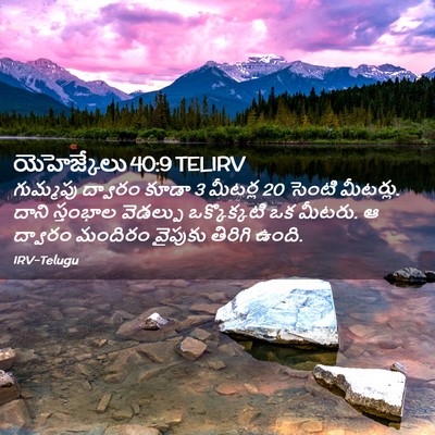 Picture 02 - యెహెజ్కేలు 40:9 TELIRV - గుమ్మపు ద్వారం - Bible Verse Picture