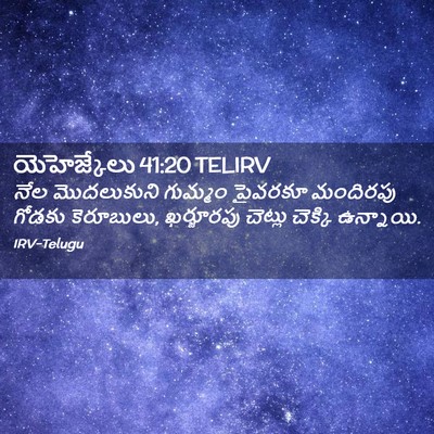 Picture 02 - యెహెజ్కేలు 41:20 TELIRV - నేల మొదలుకుని - Bible Verse Picture
