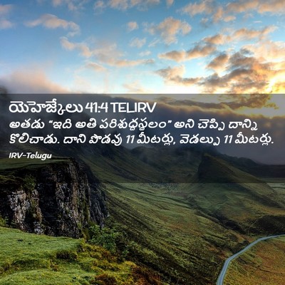 Picture 02 - యెహెజ్కేలు 41:4 TELIRV - అతడు “ఇది అతి - Bible Verse Picture
