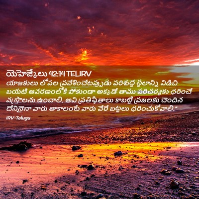 Picture 02 - యెహెజ్కేలు 42:14 TELIRV - యాజకులు లోపల - Bible Verse Picture
