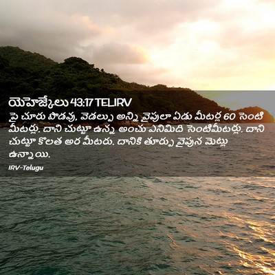 Picture 02 - యెహెజ్కేలు 43:17 TELIRV - పై చూరు పొడవు, - Bible Verse Picture
