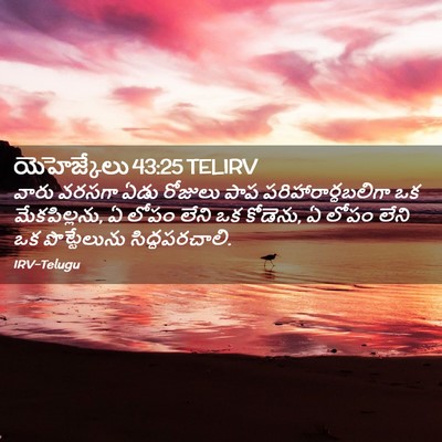 Picture 02 - యెహెజ్కేలు 43:25 TELIRV - వారు వరసగా ఏడు - Bible Verse Picture