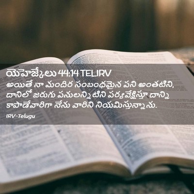 Picture 02 - యెహెజ్కేలు 44:14 TELIRV - అయితే నా మందిర - Bible Verse Picture