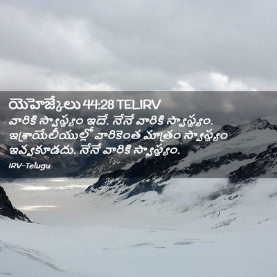 Picture 02 - యెహెజ్కేలు 44:28 TELIRV - వారికి స్వాస్థ్యం - Bible Verse Picture