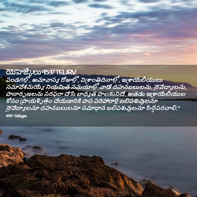 Picture 02 - యెహెజ్కేలు 45:17 TELIRV - పండగల్లో, - Bible Verse Picture