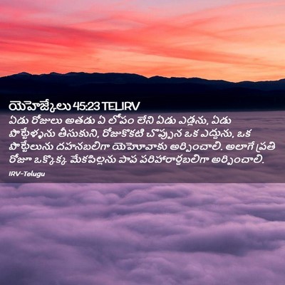Picture 02 - యెహెజ్కేలు 45:23 TELIRV - ఏడు రోజులు అతడు ఏ - Bible Verse Picture