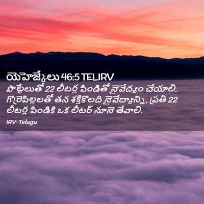Picture 02 - యెహెజ్కేలు 46:5 TELIRV - పొట్టేలుతో 22 - Bible Verse Picture