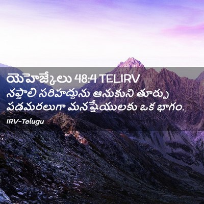 Picture 02 - యెహెజ్కేలు 48:4 TELIRV - నఫ్తాలి - Bible Verse Picture