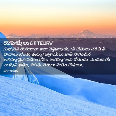 Picture 02 - యెహెజ్కేలు 6:11 TELIRV - ప్రభువైన యెహోవా - Bible Verse Picture