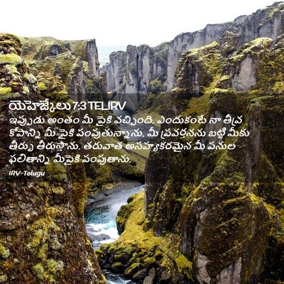 Picture 02 - యెహెజ్కేలు 7:3 TELIRV - ఇప్పుడు అంతం మీ - Bible Verse Picture