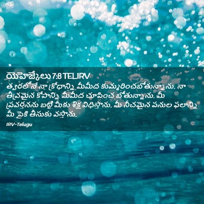 Picture 02 - యెహెజ్కేలు 7:8 TELIRV - త్వరలోనే నా - Bible Verse Picture
