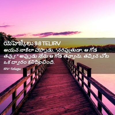 Picture 02 - యెహెజ్కేలు 8:8 TELIRV - ఆయన నాకిలా - Bible Verse Picture