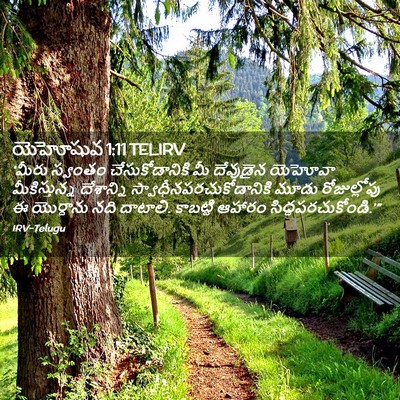 Picture 02 - యెహోషువ 1:11 TELIRV - ‘మీరు స్వంతం - Bible Verse Picture