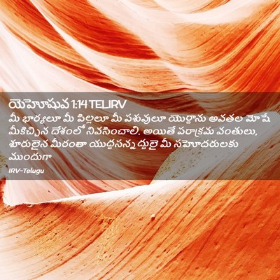 Picture 02 - యెహోషువ 1:14 TELIRV - మీ భార్యలూ మీ - Bible Verse Picture