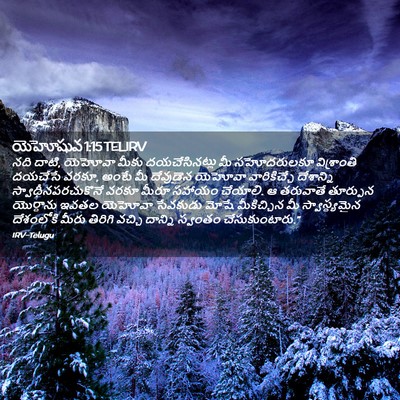 Picture 02 - యెహోషువ 1:15 TELIRV - నది దాటి, యెహోవా - Bible Verse Picture