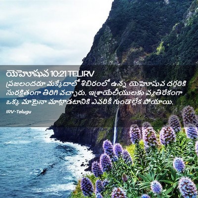 Picture 02 - యెహోషువ 10:21 TELIRV - ప్రజలందరూ - Bible Verse Picture