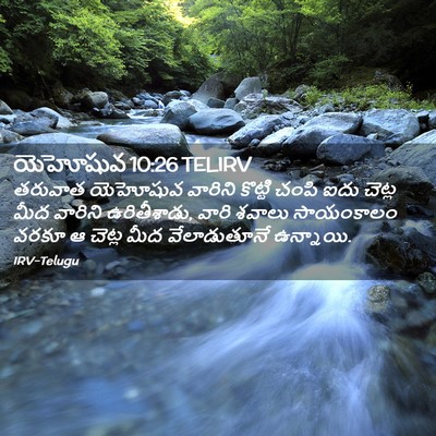 Picture 02 - యెహోషువ 10:26 TELIRV - తరువాత యెహోషువ - Bible Verse Picture