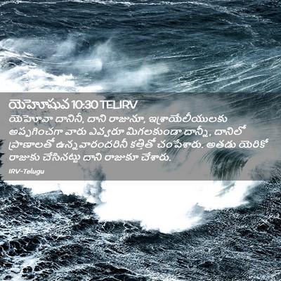 Picture 02 - యెహోషువ 10:30 TELIRV - యెహోవా దానినీ, - Bible Verse Picture