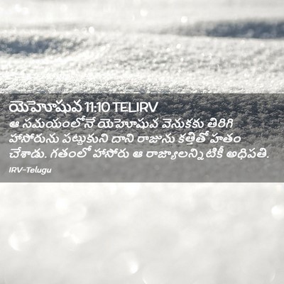 Picture 02 - యెహోషువ 11:10 TELIRV - ఆ సమయంలోనే - Bible Verse Picture