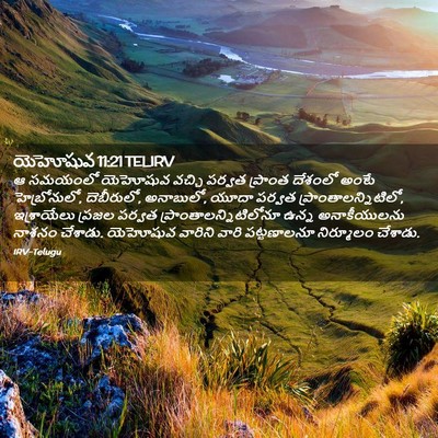 Picture 02 - యెహోషువ 11:21 TELIRV - ఆ సమయంలో యెహోషువ - Bible Verse Picture