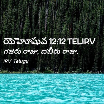 Picture 02 - యెహోషువ 12:12 TELIRV - గెజెరు రాజు, - Bible Verse Picture