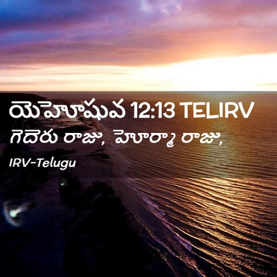 Picture 02 - యెహోషువ 12:13 TELIRV - గెదెరు రాజు, - Bible Verse Picture