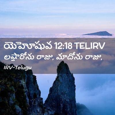 Picture 02 - యెహోషువ 12:18 TELIRV - లష్షారోను రాజు, - Bible Verse Picture