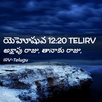 Picture 02 - యెహోషువ 12:20 TELIRV - అక్షాపు రాజు, - Bible Verse Picture