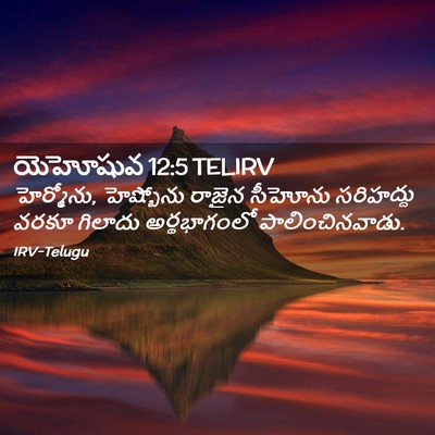 Picture 02 - యెహోషువ 12:5 TELIRV - హెర్మోను, - Bible Verse Picture