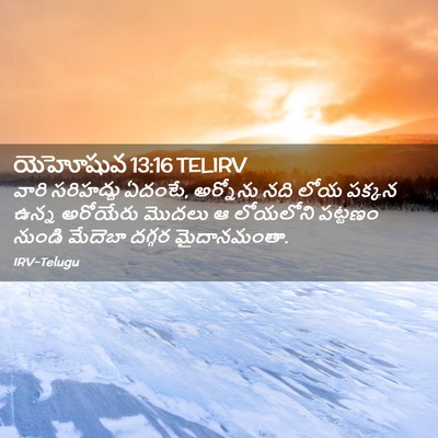 Picture 02 - యెహోషువ 13:16 TELIRV - వారి సరిహద్దు - Bible Verse Picture