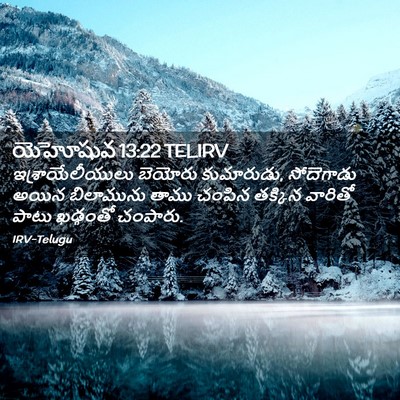 Picture 02 - యెహోషువ 13:22 TELIRV - ఇశ్రాయేలీయులు - Bible Verse Picture