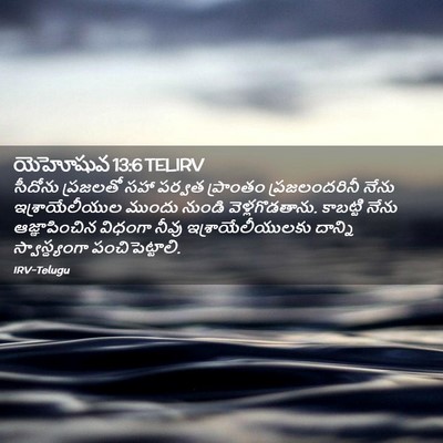 Picture 02 - యెహోషువ 13:6 TELIRV - సీదోను ప్రజలతో - Bible Verse Picture