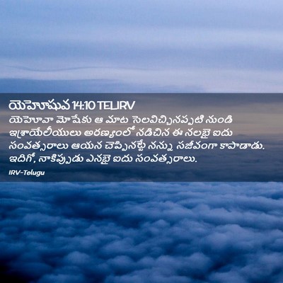 Picture 02 - యెహోషువ 14:10 TELIRV - యెహోవా మోషేకు ఆ - Bible Verse Picture