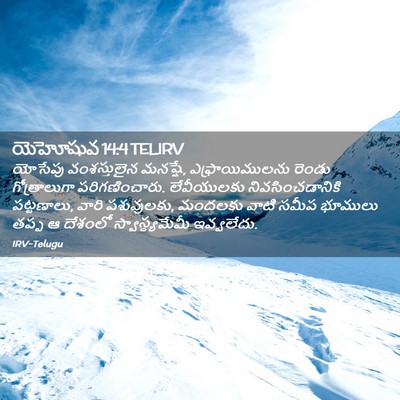 Picture 02 - యెహోషువ 14:4 TELIRV - యోసేపు వంశస్తులైన - Bible Verse Picture