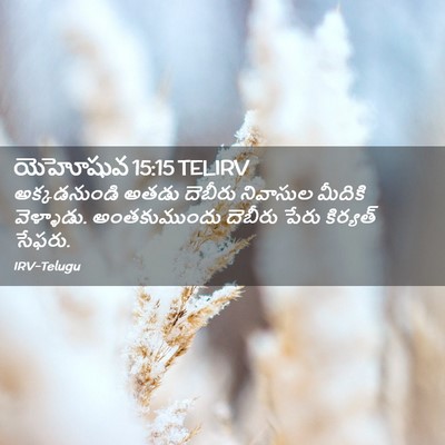Picture 02 - యెహోషువ 15:15 TELIRV - అక్కడనుండి అతడు - Bible Verse Picture