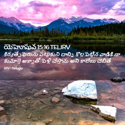 Picture 02 - యెహోషువ 15:16 TELIRV - కిర్యత్సేఫెరును - Bible Verse Picture