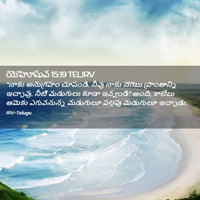 Picture 02 - యెహోషువ 15:19 TELIRV - “నాకు అనుగ్రహం - Bible Verse Picture