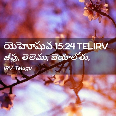 Picture 02 - యెహోషువ 15:24 TELIRV - జీఫు, తెలెము, - Bible Verse Picture