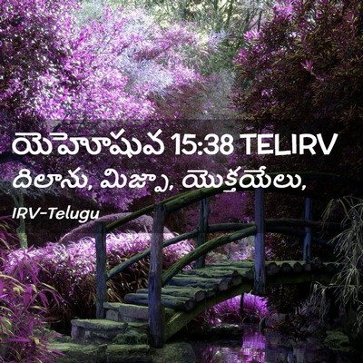 Picture 02 - యెహోషువ 15:38 TELIRV - దిలాను, మిజ్పా, - Bible Verse Picture