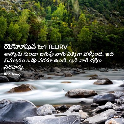 Picture 02 - యెహోషువ 15:4 TELIRV - అస్మోను గుండా - Bible Verse Picture