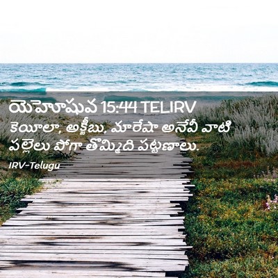 Picture 02 - యెహోషువ 15:44 TELIRV - కెయీలా, అక్జీబు, - Bible Verse Picture